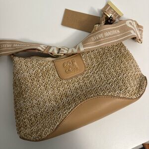 Steve Madden Beige and Tan Shoulder Bag